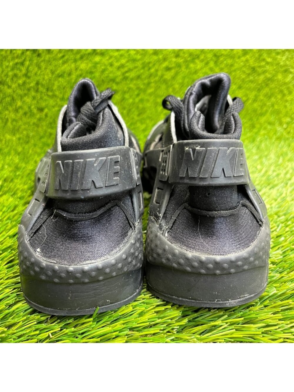 Nike Air Huarache Run Boys Size 6.5Y Black Athletic Running Shoes Sneakers
